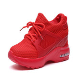 kamames Spring New Style Bailai Sports Shoes Korean Version Student Net Cloth Shoes Heighten Women's Shoes Thick Soles Travel Leisure Shoes