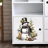 1pc Exquisite Christmas Snowman Toilet Sticker, Tasteless Waterproof Material, Home Wall Decoration Supplies, Beautiful Room Decoration Accessory