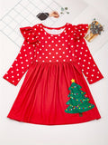 1pc (Not 2pcs, Please Purchase Boy's Or Girl's Clothing Separately)Sister And Brother Matching Christmas Tree Print Dress Or Shirt, Brother/Sister Clothes For Family Daily And Outdoor Activities