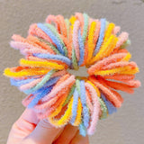 100PCS/Set Girls Cute Colorful Basic Spiral Elastic Hair Bands Small Pigtail Hair Tie Scrunchie Rubber Band Kid Hair Accessories