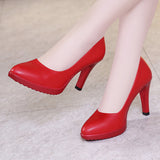 kamames Cheongsam Catwalk High Heels Women's Stilettos Black Large Size 4243 Professional Work Shoes