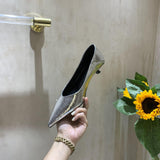 kamames kamames Heels Women Nude Small Heel Shoes Soft Leather Pointed Soft Bottom French Gentle With Skirt Shoes Low Heel Single Shoes