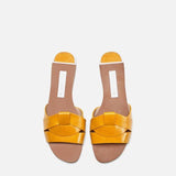 kamames ZARZ Woman 2022 Flat Shoes Spring Summer Pointed Sexy Bow Outer Wear Plus Size 41 Beige Lazy Sandals And Slippers Women Luxury