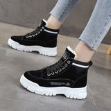 kamames Casual Shoes Lace-up Fashion Sneakers Platform Snow Boots Winter Women Boots Warm Plush Women's Shoes Zapatos De Mujer