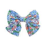 2022 Lovely Baby Girls Print Flower Bohemian Style Bow BB Hair Clips Headwear Children Cute Cotton Hairpins Hair Accessories