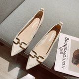 kamames New Thick-Heeled Single-Heeled Shoes For Women In Autumn Style With Skirt, Pointed Head And Low-Heeled Evening Shoes