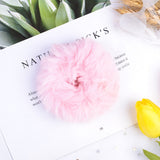 2022 New Winter Plush Scrunchies Women Girls Imitation Mink Elastic Hair Rubber Bands Accessories Tie Hair Ring Holder Headdress