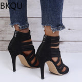 kamames Summer New European And American Women's Shoes 36-43 Fashion Temperament Rear Zipper Stiletto High Heels Women