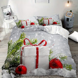 2/3pcs Festive Christmas Tree Duvet Cover Set - Soft, Comfortable, and Vibrant Xmas Gift Print Decorative Bedding for Bedroom and Guest Room - Includes 1 Duvet Cover and 1/2 Pillowcase, No Filling