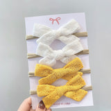 4Pcs/Set Soft Nylon Baby Girl Headband Bowknot Newborn Headbands Elastic Hair Bands Infant Turban Headwear Kids Hair Accessories