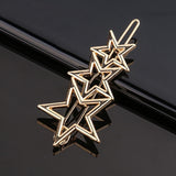 Fashion Metal Love Heart Hair Clip Elegant Star Round Barrette for Women Girls Sweet Hairpins Barrettes Hair Accessories