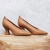 kamames kamames Production Of Full Leather High Heels Female 2023 Early Autumn New Soft Leather Thick Heel Working Shoes Pointed Head Korean Women's Shoes