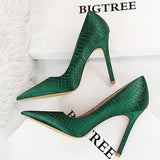 BIGTREE Shoes Designer New Women Pumps Pointed Toe High Heels Ladies Shoes Fashion Heels Pumps Sexy Party Shoes Plus Size 43