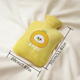 Cozy Cartoon Plush Hand Warmer - 16.91-67.63oz Winter Hot Water Bottle, PVC Material, No Batteries Required