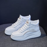 kamames Shoes for Women 2022 Winter Warm Plush Sneakers Women Lace-up High Top White Shoes Ladies Platform Shoes Zapatos De Mujer