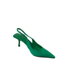 kamames 2024 New Pointed And Stiletto Single Shoes, Empty Baotou Sandals, High-Heeled Shoes, Green Women's Shoes.