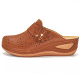 kamames Summer Women's Shoes Are Specially Designed For Flower Slope Heel Women's Sandals With Large Size Hollowed-Out Women's Sandals.