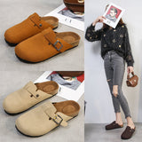 kamames kamames Slipper Summer New Style Female Flat Bottom Leisure Lazy Person Half Drag Outside Wear Frosted Personality Big Head Women's Shoes