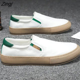 kamames Sneakers Male Spring Footwear Casual Vulcanized Sneakers Man Leather White Shoes 2023 New Shoes Man