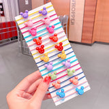 20/40PCS/Set New Girls Cute Colorful Cartoon Scrunchies Ponytail Holder Hair Bands Kids Lovely Headband Fashion Hair Accessories