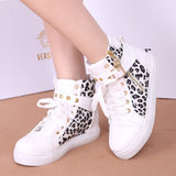 kamames Spring And Autumn New High-Top Canvas Shoes Women's Shoes Korean Version Tide Zipper Rivet Students Flat-Soled White Boots