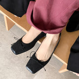 kamames kamames Upgrade ~ Bow Tie Pig Nose Shoes Female Autumn 2024 New Full Skin Ballet