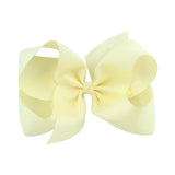 6 Inch Big Grosgrain Ribbon Solid Hair Bows With Clips Girls Kids Hair Clips Headwear Boutique Hair Accessories