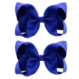 2Pcs/lot 4'' Cute Solid Grosgrain Ribbon Bowknot Hair Clips For Girls Handmade Hairpins Barrettes Headwear Kids Hair Accessories