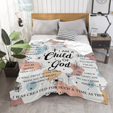 Women Gifts - I Am A Child Of God Blanket, Religious Gifts, Secret Sister Gifts For Women Inspiration Blanket Super Soft Flannel Blanket