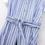 kamames New Striped Blended Medium-Length Shirt Dress 8282821