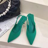 kamames kamames 2023 New Pointed Thin Heel Single Heel After Empty Head Sandal Muller Shoes