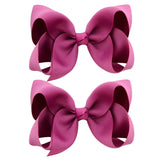 2Pcs/lot 4'' Cute Solid Grosgrain Ribbon Bowknot Hair Clips For Girls Handmade Hairpins Barrettes Headwear Kids Hair Accessories