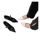 kamames kamames 2023 New British Style One Word Belt With Small Leather Shoes Wear Fashion Mary Jane Shoes Women's Shoes