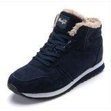 kamames Men Boots Winter Shoes Mans Footwear Warm Fur Snow Boots Ankle Botas Hombre Winter Boots For Men Plush Winter Sneakers Plus Size