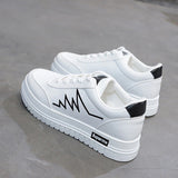 kamames Women's Shoes 2022 Summer Breathable Platform White Shoes Women Comfort Flat Shoes Ladies Casual Sneakers Zapatillas Muje