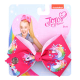 JOJO Bows Jojo Siwa Rainbow Printed Knot Ribbon Bow For Girls Handmade Boutique Hair Clip Children Hair Accessories