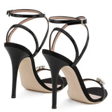 kamames Black Word With Diamond Ultra-High Heels Sandals Dinner Shoes Chengdu Fashion Women's Shoes