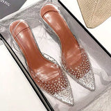 Summer high-heel transparent sandals female 2021 new i wild fairy style stiletto princess crystal shoes