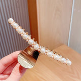 New Women Elegant Luxury Crystal Pearls Geometric Big Metal Hair Claws Sweet Headband Hair Clip Hairpin Fashion Hair Accessories