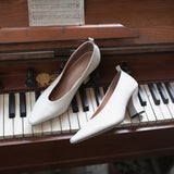 kamames kamames Production Of Full Leather High Heels Female 2023 Early Autumn New Soft Leather Thick Heel Working Shoes Pointed Head Korean Women's Shoes