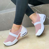 kamames Women's Shoes 2022 Zapatillas Mujer Fashion Mesh Casual Shoes Platform Wedge Sneakers Plus Size Flat Sports Zapatillas Sneakers