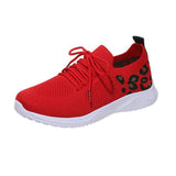 kamames Size Women's Leisure Sports Shoes 2023 New Leopard Print Round Head Ties With Flat Soles And Comfortable Mesh Surface Women's Shoes