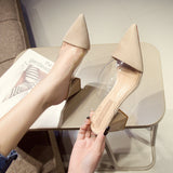 kamames kamames Generation Hair Temperament Thick High Heels Female Summer New Transparent Outdoor Sandals Fashionable, With Pointed Women's Shoes