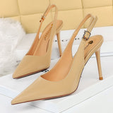 BIGTREE Shoes New Pointed Toe Woman Pumps Hollow Out High Heels Women Sandals Fashion Office Shoes Stiletto Heeled Shoes 2021