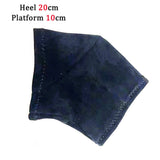 kamames Shoe Cover Pole Dance Shoes Protective Cover High Heels 20cm Waterproof Platform 10cm Suede Material Strong Wear-resistant