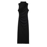 kamames New Pleated Trim Sleeveless Flute Dress 3152200