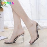 kamames Clear Shoes Women High Heels Sandals Female Transparent Sexy Wedding Beach Slippers Zapatillas Mujer Casa