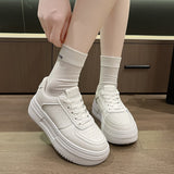 kamames kamames 2023 New Loose Cake Platform Small White Shoes Women's Leather Face Women's Single Shoes Light Casual Sports Board Shoes Women