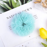 2022 New Winter Plush Scrunchies Women Girls Imitation Mink Elastic Hair Rubber Bands Accessories Tie Hair Ring Holder Headdress