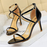 BIGTREE Shoes Buckle Strap High Heels 2022 New Women Heels Sandals Stiletto 11cm Sexy Heels Party Shoes Women Pumps Ladies Shoes